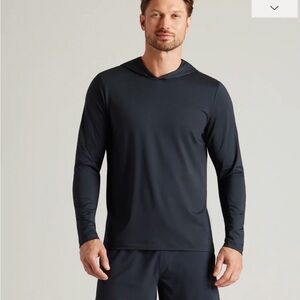 Men's Black RHONE Base Training Long Sleeve Lightweight Hoodie Sz XL